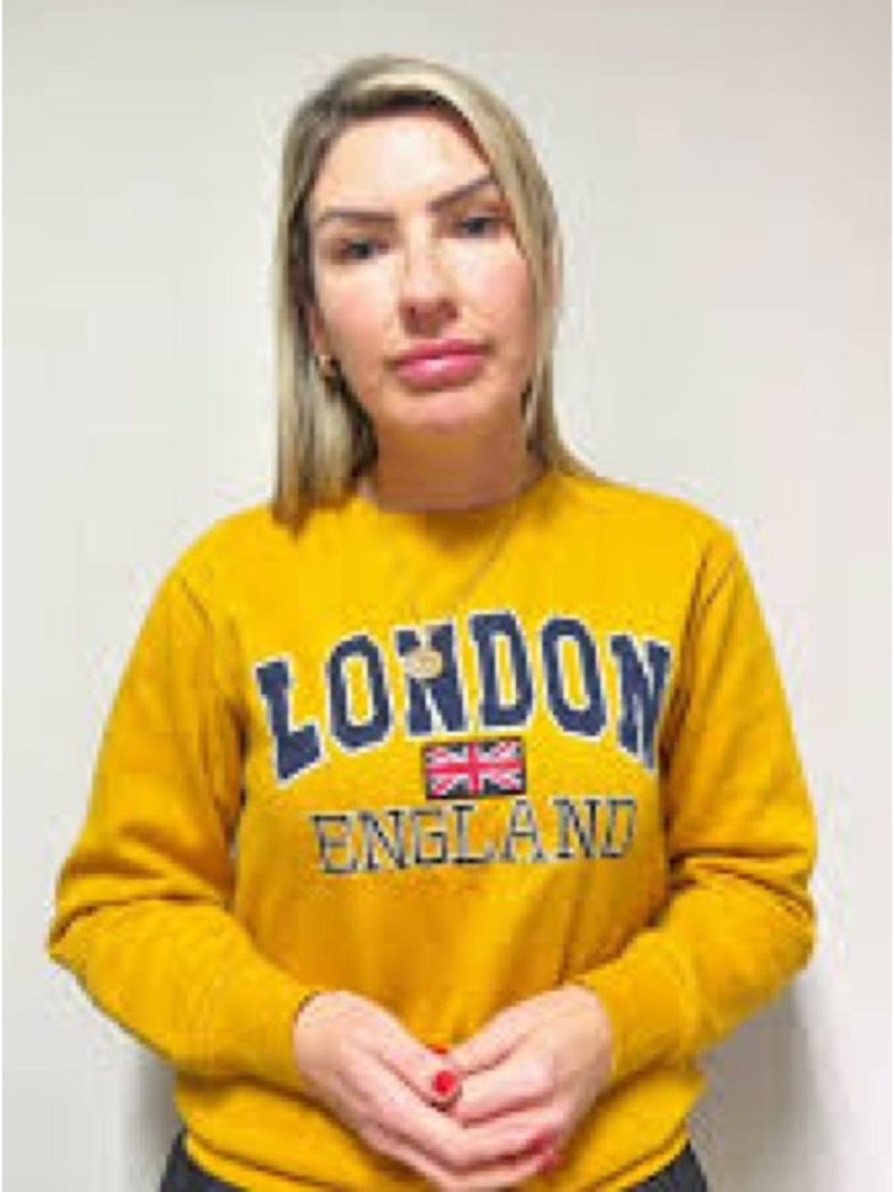 Mustard Yellow 'London England' Crewneck Sweatshirt - Picture 2 of 5